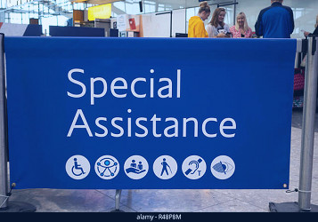 British Airways Special Assistance Sign at Heathrow Airport International  Airport in London, United Kingdom Stock Photo - Alamy